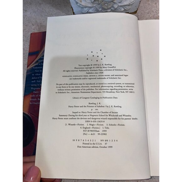 Harry Potter And The Prisoner Of Azkaban Hardcover First Edition 1999 By J.K. Ro - Picture 6 of 8